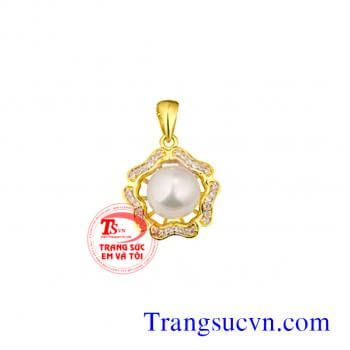 Mặt vàng tây 18k ngọc trai