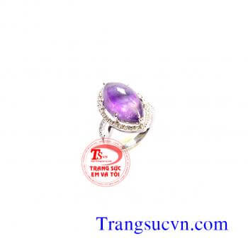 Mặt dây chuyền nữ vàng thạch anh tím