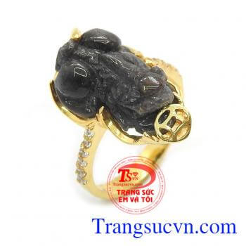 Nhẫn tỳ hưu sapphire phong thủy