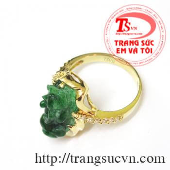 Nhẫn tỳ hưu vàng 18k