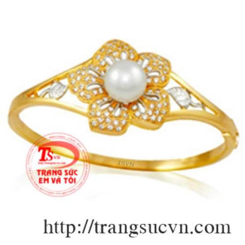 vòng bông hoa ngọc trai