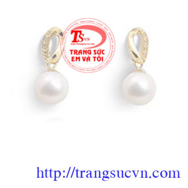 Bông tai ngọc trai phong cách