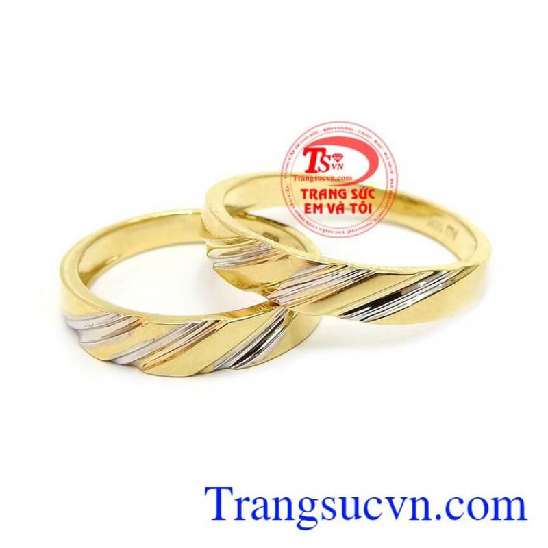Nhẫn cưới chung thủy vàng 10k