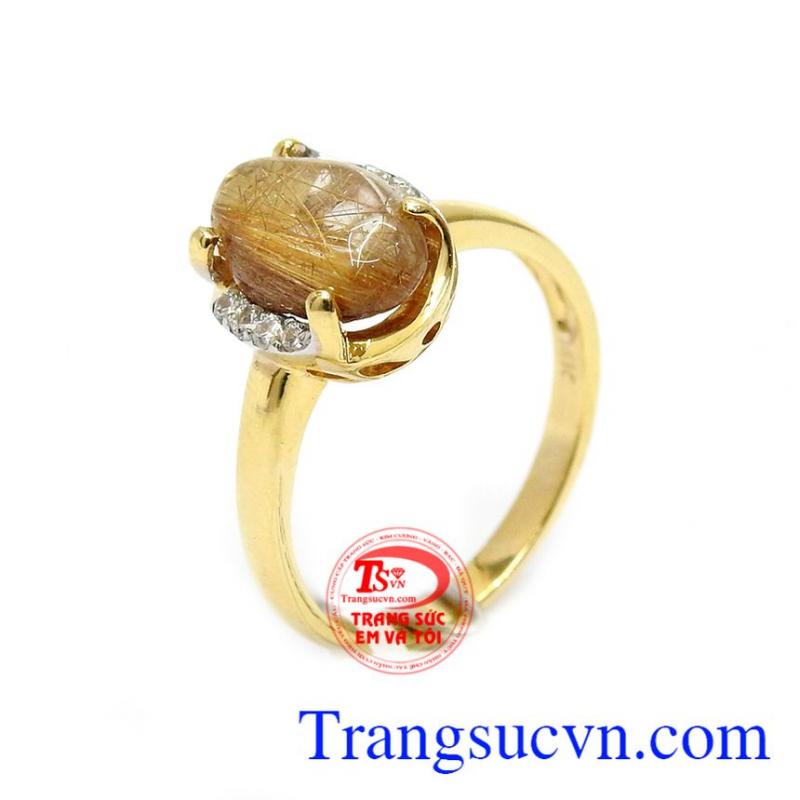 Nhẫn nữ thạch anh tóc đẹp
