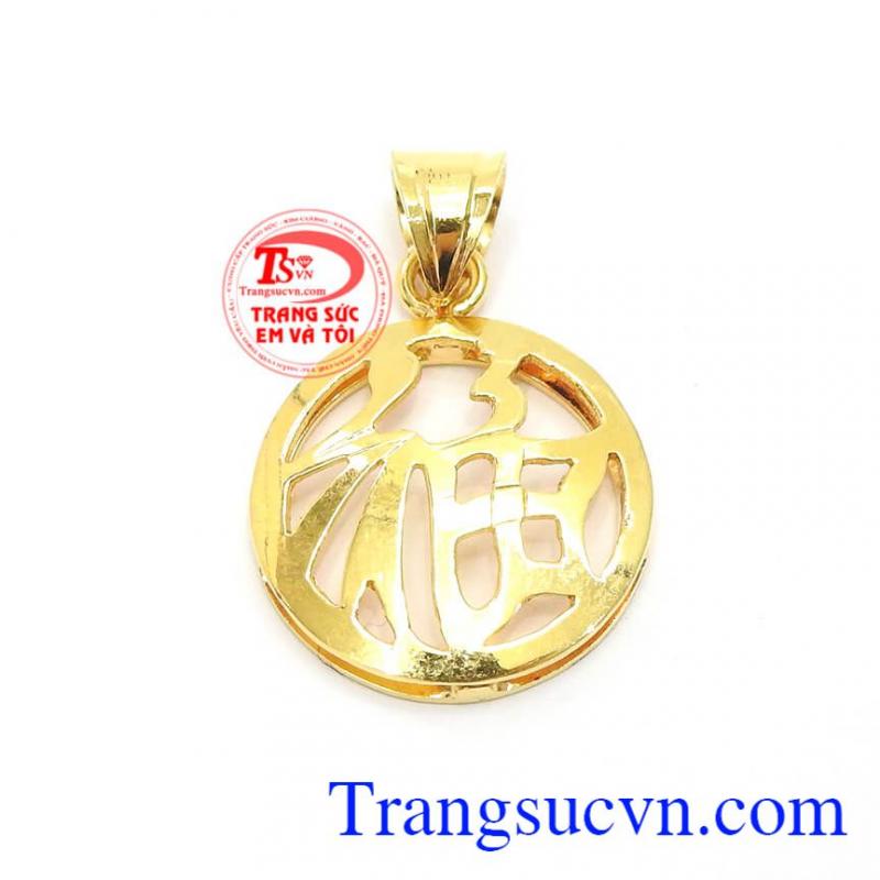 Mặt Dây Chuyền Chữ Phúc Vàng