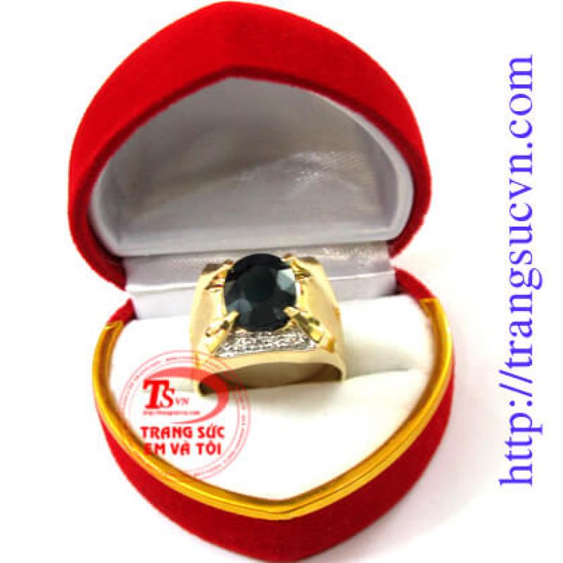 Nhẫn nam gắn saphire