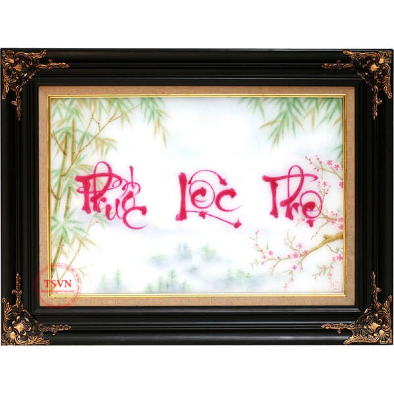 Tranh đá quý chữ PHÚC LỘC THỌ