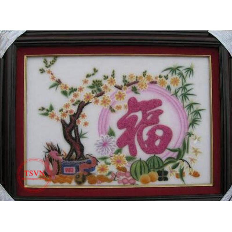 Tranh đá quý Chữ Phúc