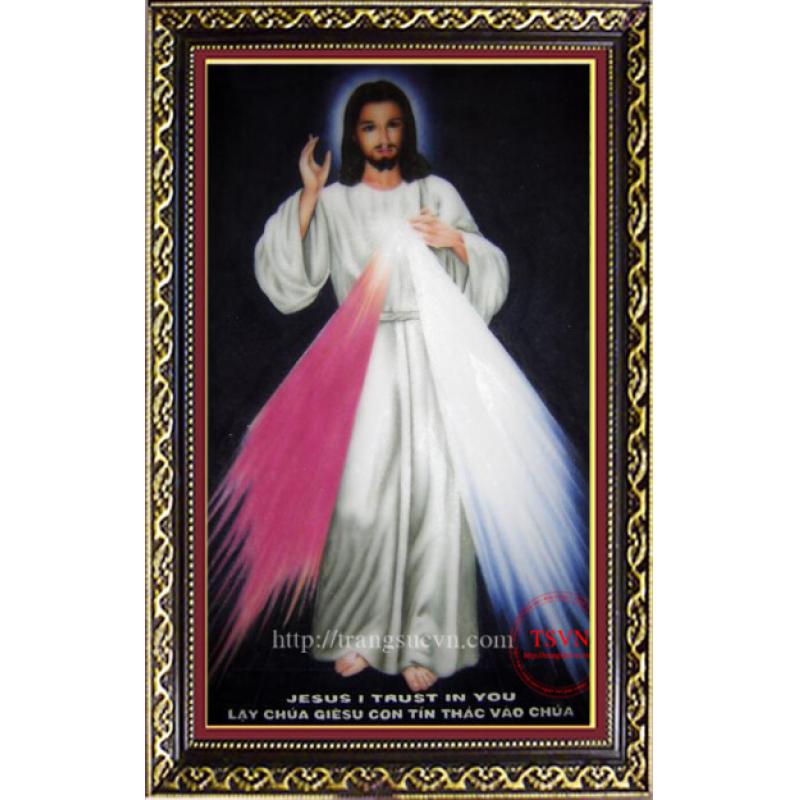 Tranh đá quý CHÚA GIÊ SU CON TÍN THÁCH VÀO CHÚA