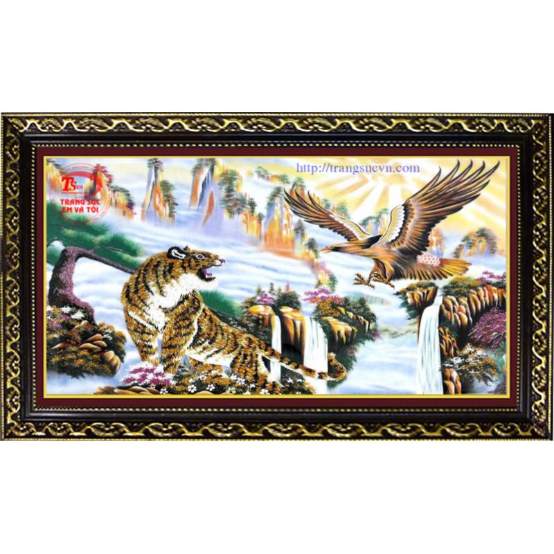 Tranh đá quý Chúa Sơn Lâm và Đại Bàng