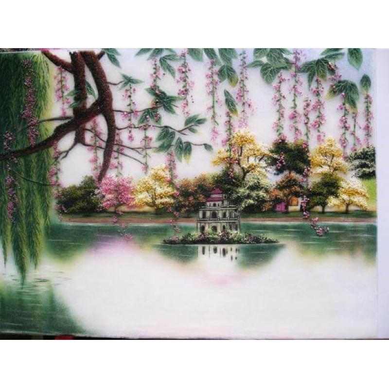 Tranh đá quý hồ gươm việt nam