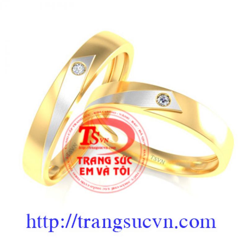 Nhẫn cưới vàng tây chất lượng