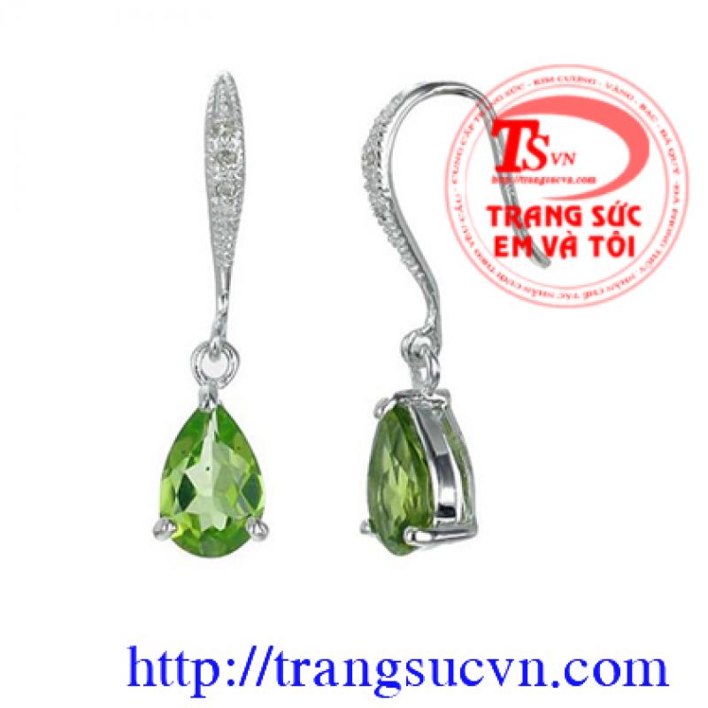 Hoa tai peridot phong thủy