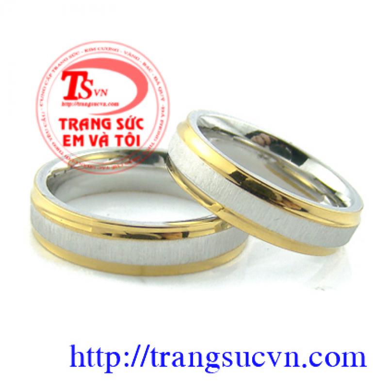 Nhẫn cưới hai màu chất lượng
