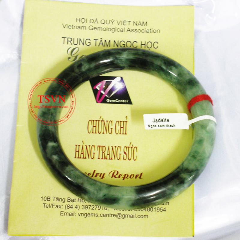 Vòng cồ sơn thủy (jadeit) ngọc cẩm thạch