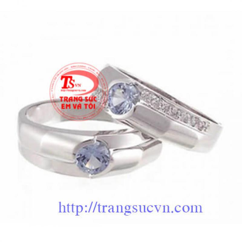 Nhẫn cưới đính đá quý