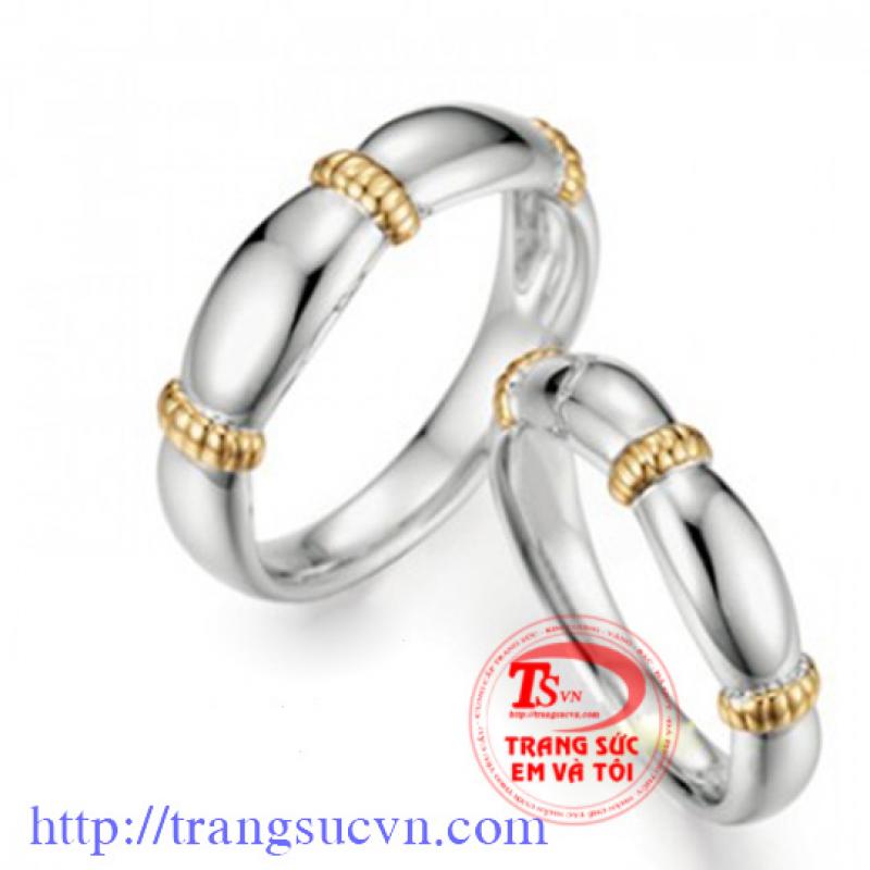 Nhẫn cưới trơn nút