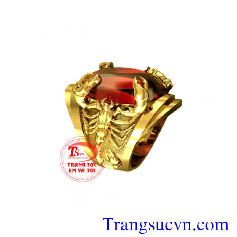 Nhẫn nam bọ cạp ruby