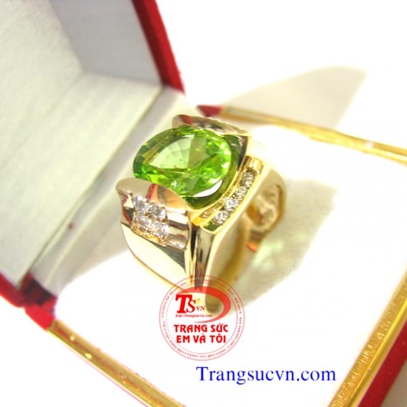 Nhẫn nam đá peridot