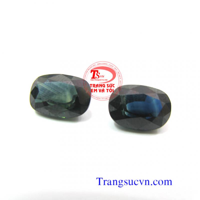 Cặp sapphire thiên nhiên 100%