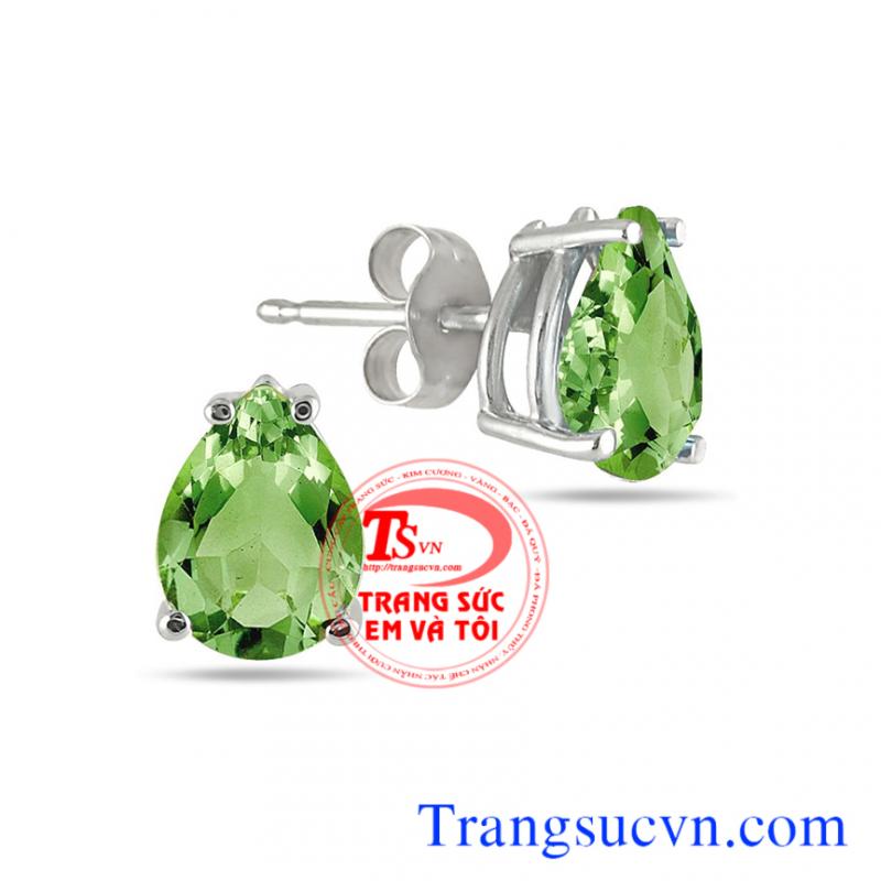 Hoa tai peridot giọt nước