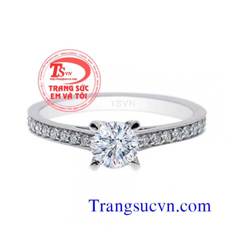 Nhẫn nữ kim cương vàng trắng