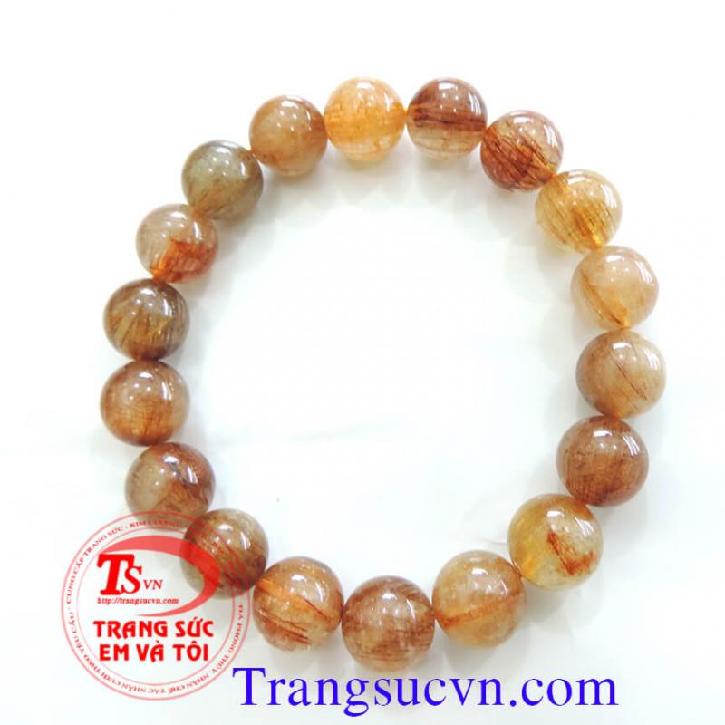 Đá Thạch anh tóc nâu đỏ đẹp