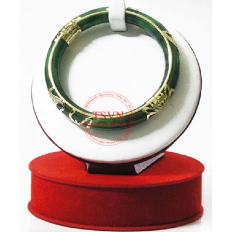 Ngọc cẩm thạch dát vàng V03