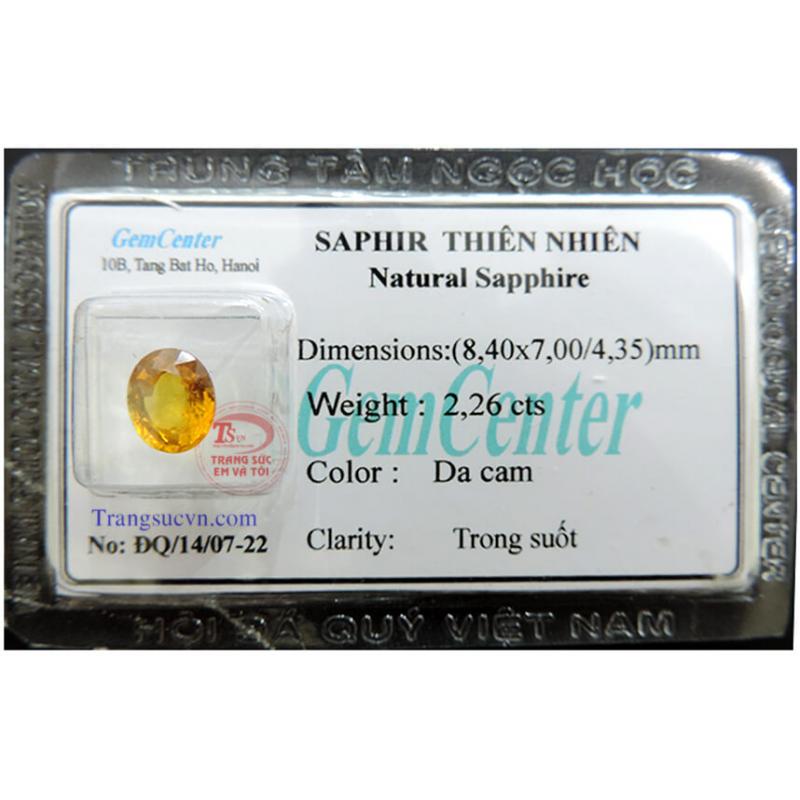 Đá sapire vàng mài cabason đẹp