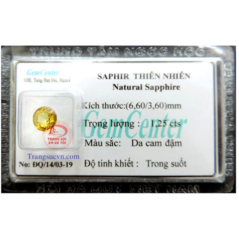 Đá saphire vàng đẹp chất lượng cao
