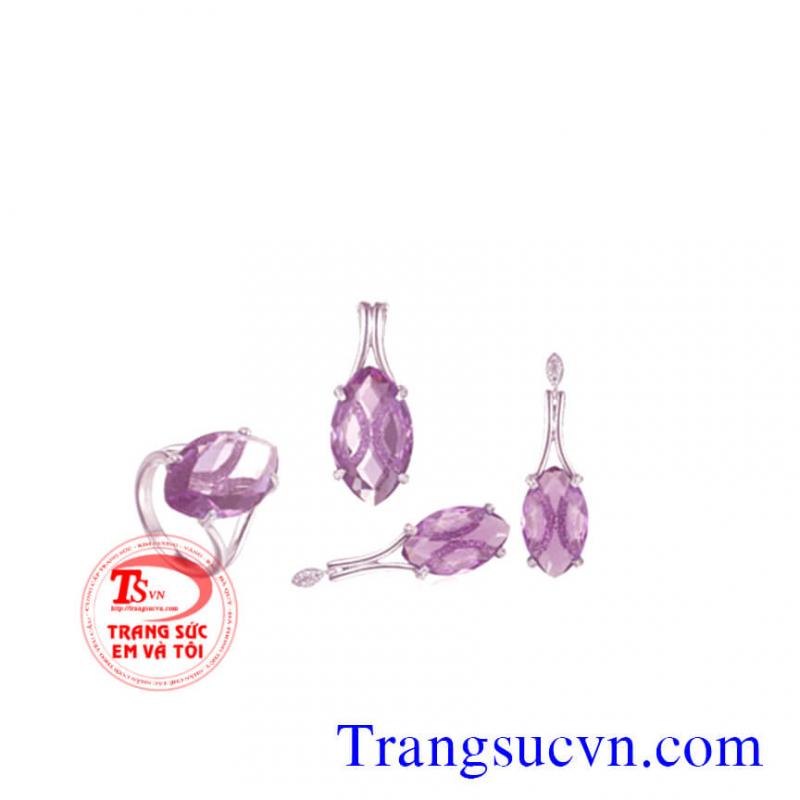 Bộ thạch anh tím vàng