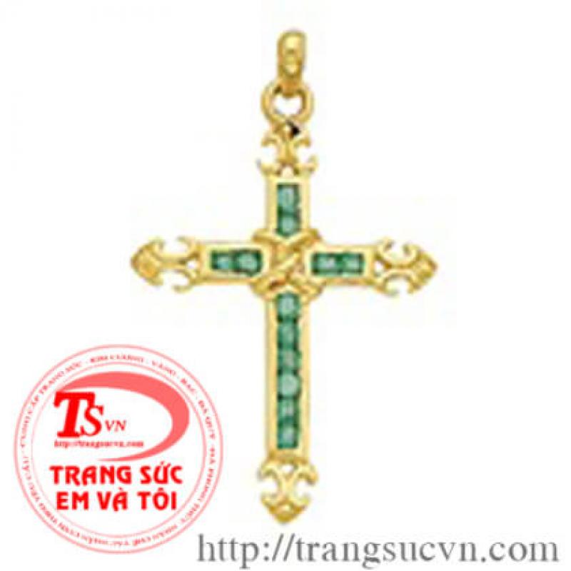 Thánh giá gắn topaz