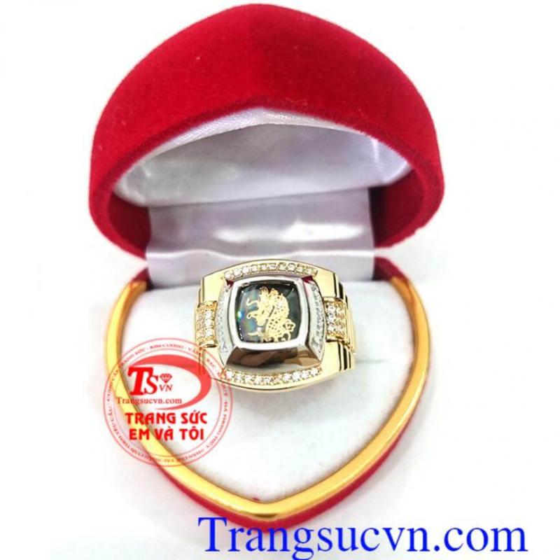 Nhẫn nam rồng may mắn
