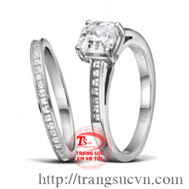 Nhẫn cưới kim cương lứa đôi
