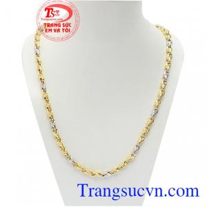 Bán chiếc Vòng cổ nam vàng sang trọng dành cho nam đảm bảo chất lượng vàng có giấy kiểm định dây chuyền kèm theo vòng cổ vàng bảo hành uy tín, khách hàng bình chọn nhiều năm, dây chuyền vàng tây cho nam