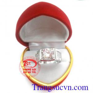 Nhẫn vàng trắng 18k của nam