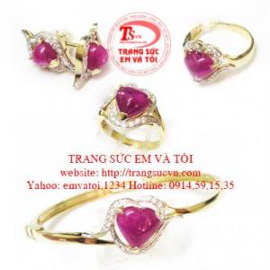 Trang sức Ruby bộ nữ