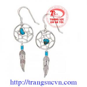 bông tai bạc đá quý