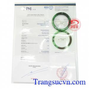 Giấy kiểm định Vòng ngọc bản vuông
