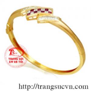 vòng ruby thiên nhiên vàng 18k