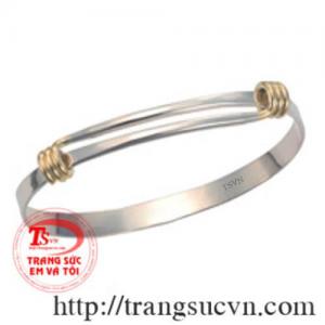 Vòng tay vàng trắng 18k đẹp