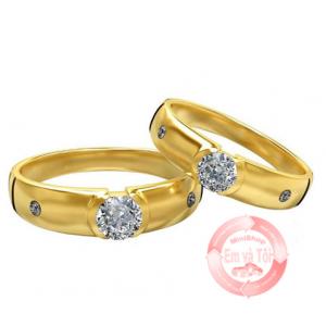 Nhẫn cưới kim cương vàng đẹp
