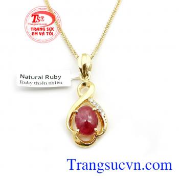 Bộ dây chuyền ruby đẹp
