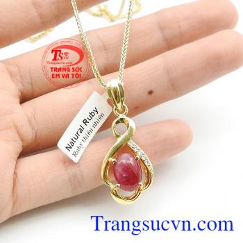 Bộ dây chuyền ruby đẹp
