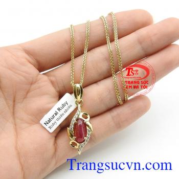 Bộ dây vàng đá quý ruby