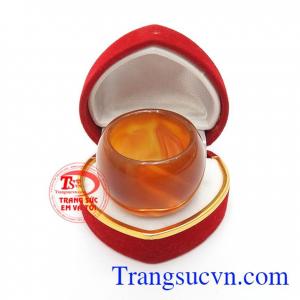 Nhẫn Mã Não Bình Yên May Mắn