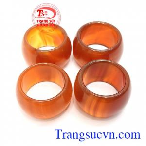 Nhẫn Mã Não Bình Yên May Mắn