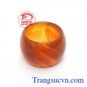 Nhẫn Mã Não Bình Yên May Mắn