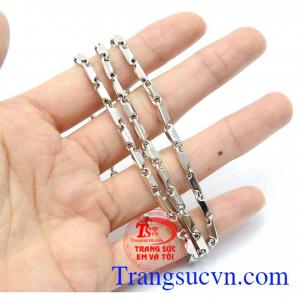 Dây chuyền nam đẹp vàng trắng 18k