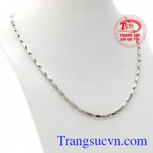 Dây chuyền nam đẹp vàng trắng 18k